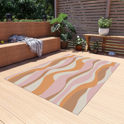 Pink Wavy Rug