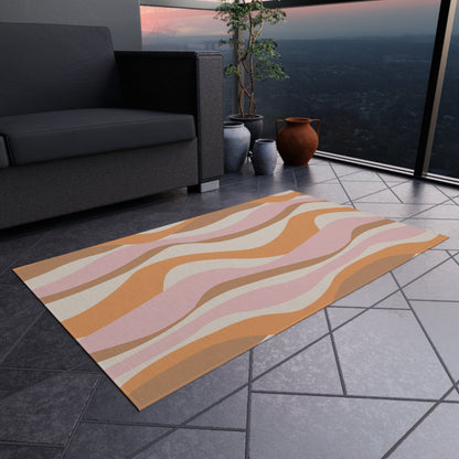 Pink Wavy Rug