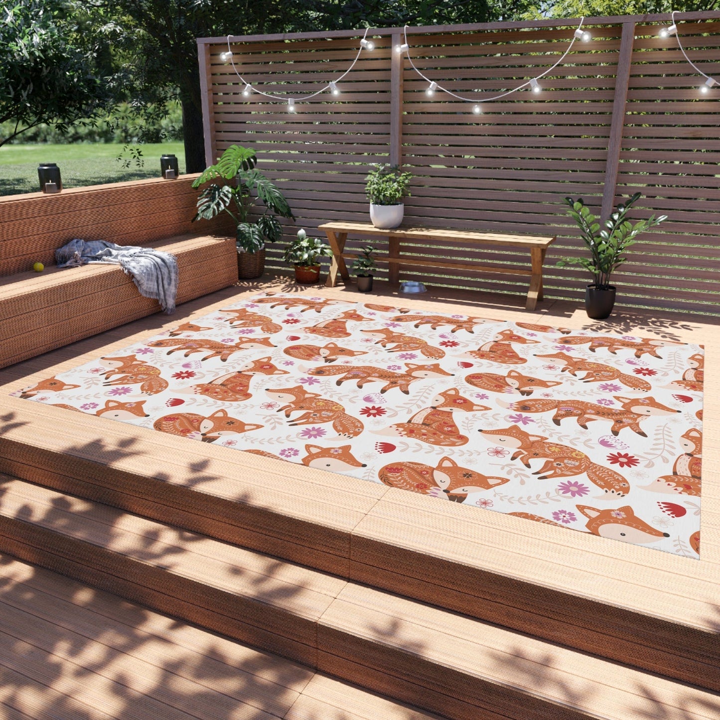 Cute Fox Nursery Rug