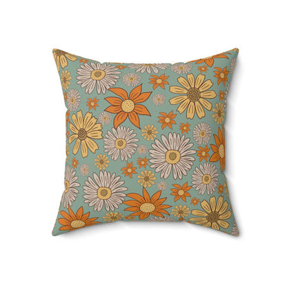 Blue Flower Hippie Pillow