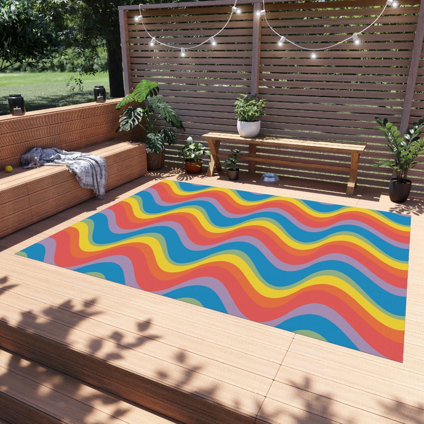 Retro Rainbow Rug