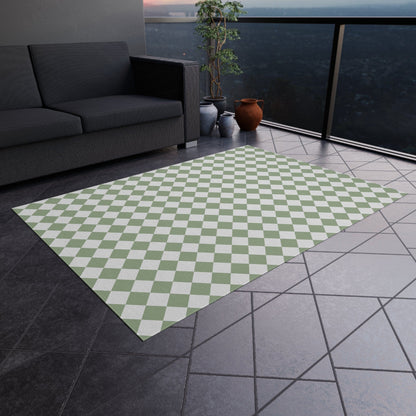 Green Checkered Rug