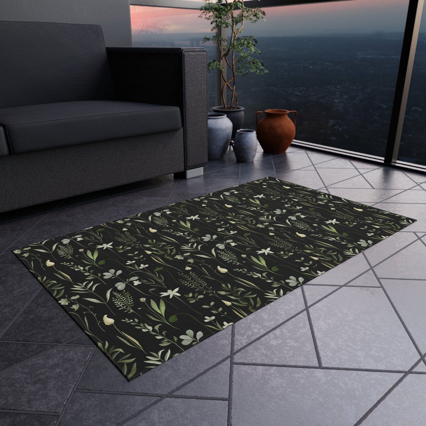 Dark Wildflower Rug