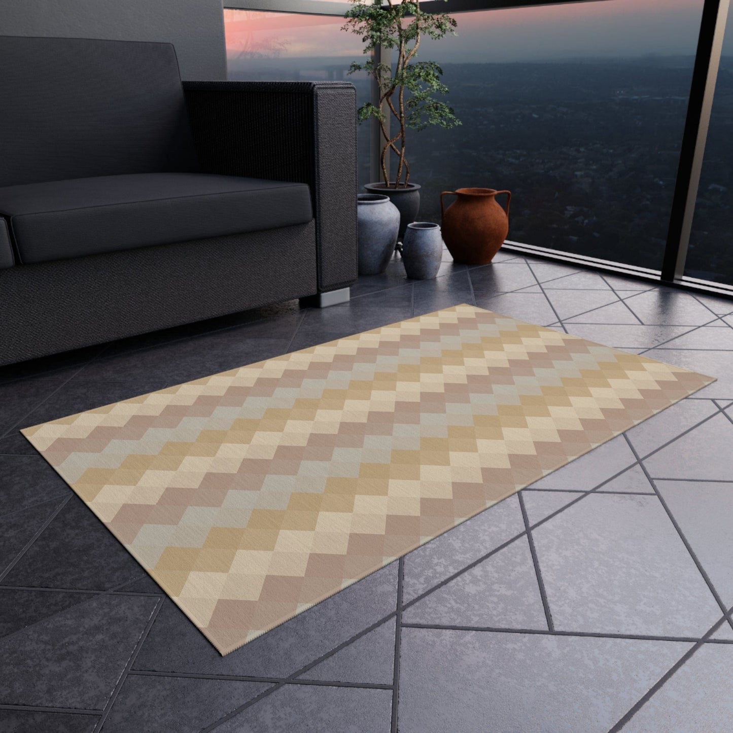 Boho Geometric Minimalist Rug