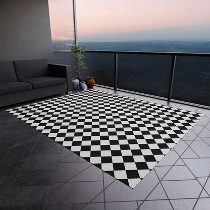 Black Checkered Rug