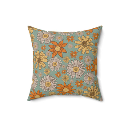 Blue Flower Hippie Pillow