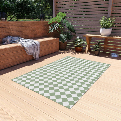 Green Checkered Rug