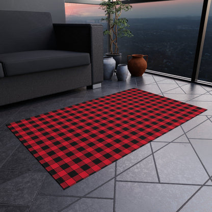 Red Plaid Rug