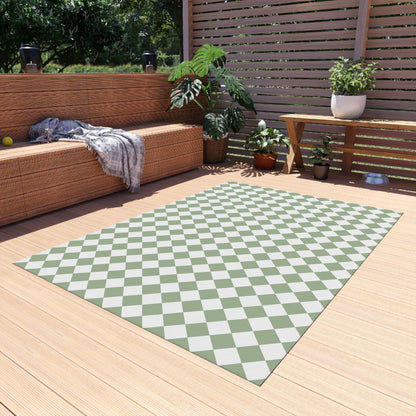 Green Checkered Rug