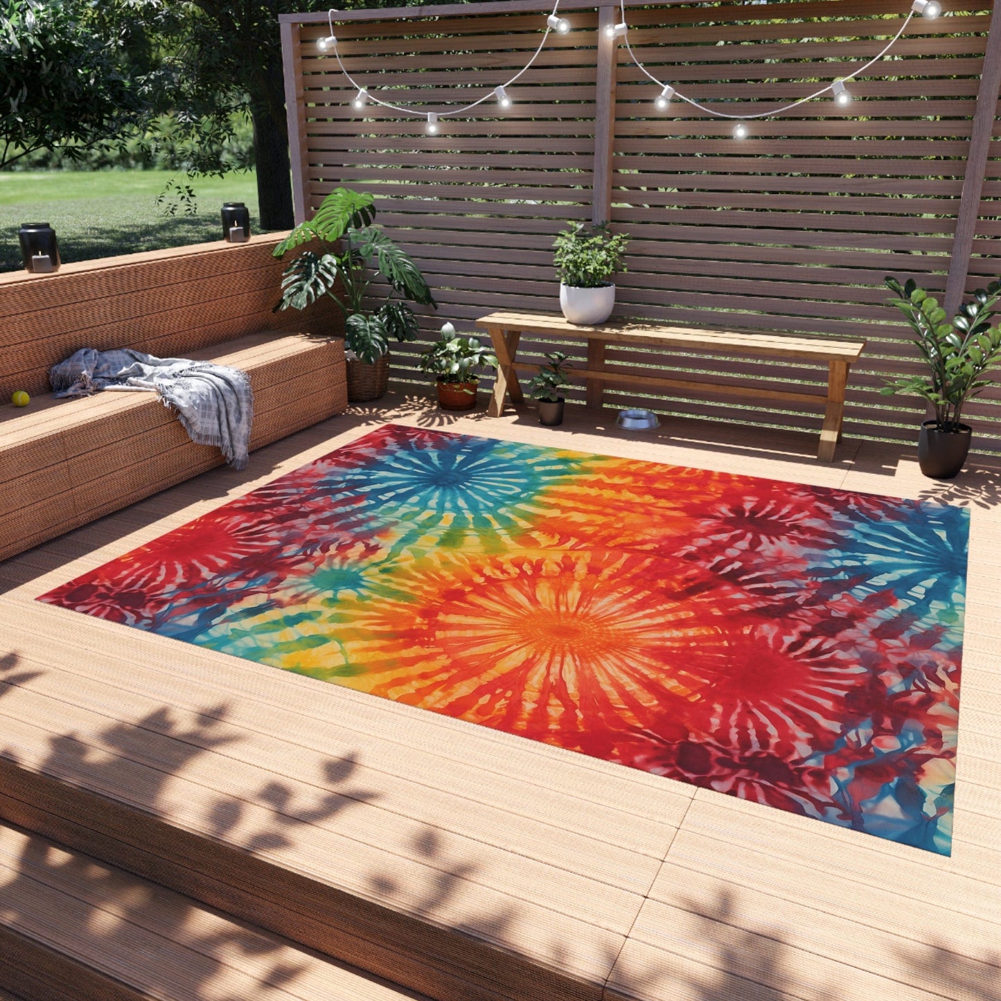 Colorful Tie Dye Rug