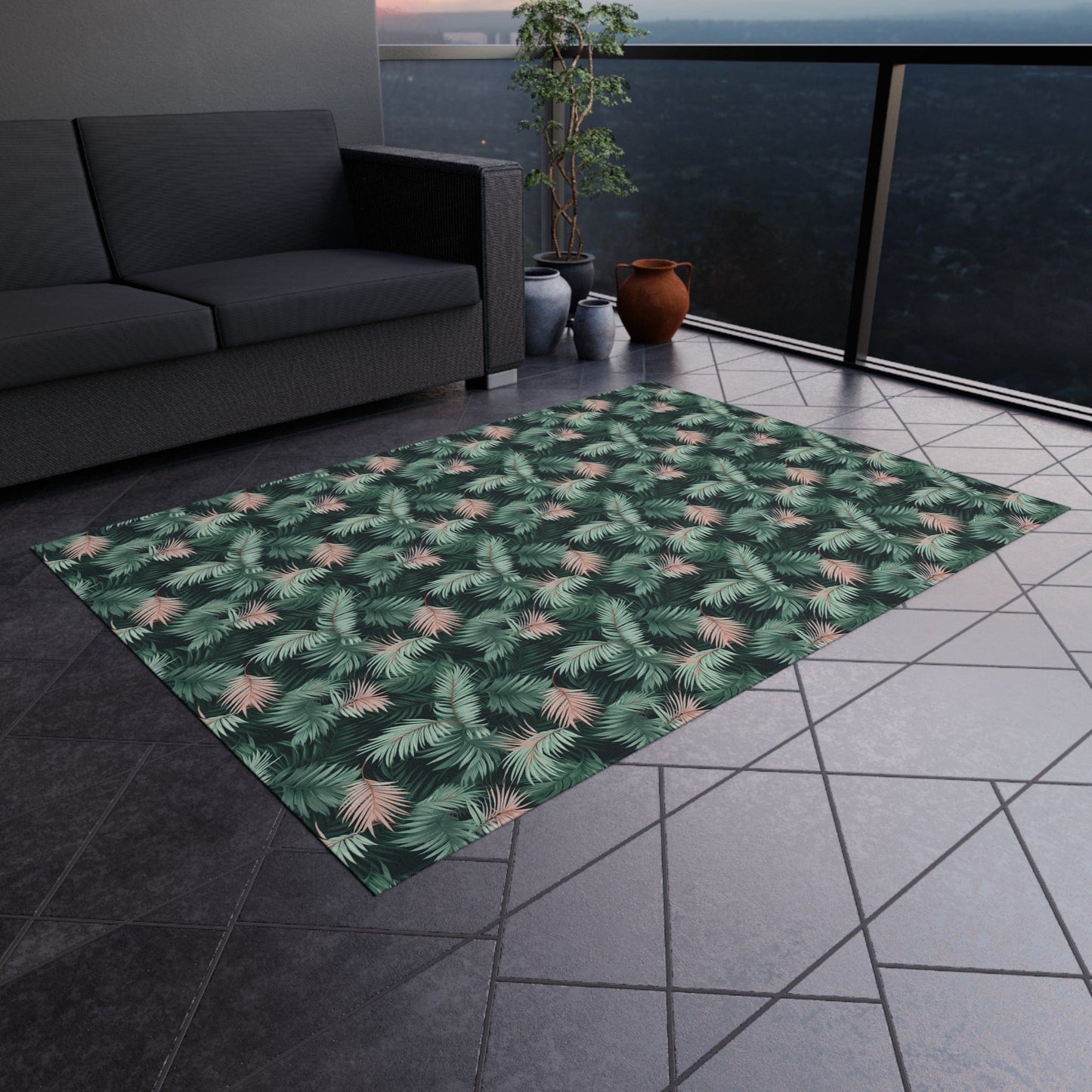 Tropical Floral Rug