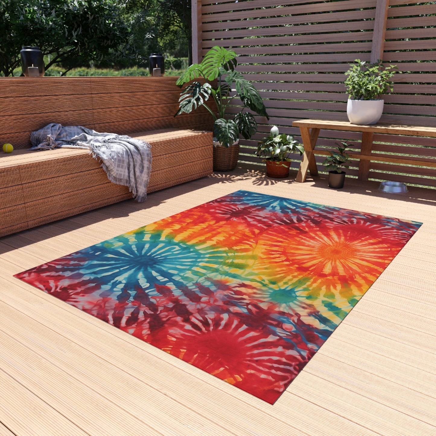 Colorful Tie Dye Rug