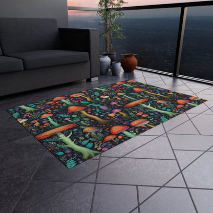 Trippy Mushroom Rug