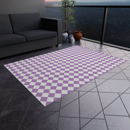 Purple Checkered Rug