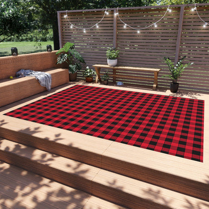 Red Plaid Rug