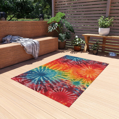 Colorful Tie Dye Rug