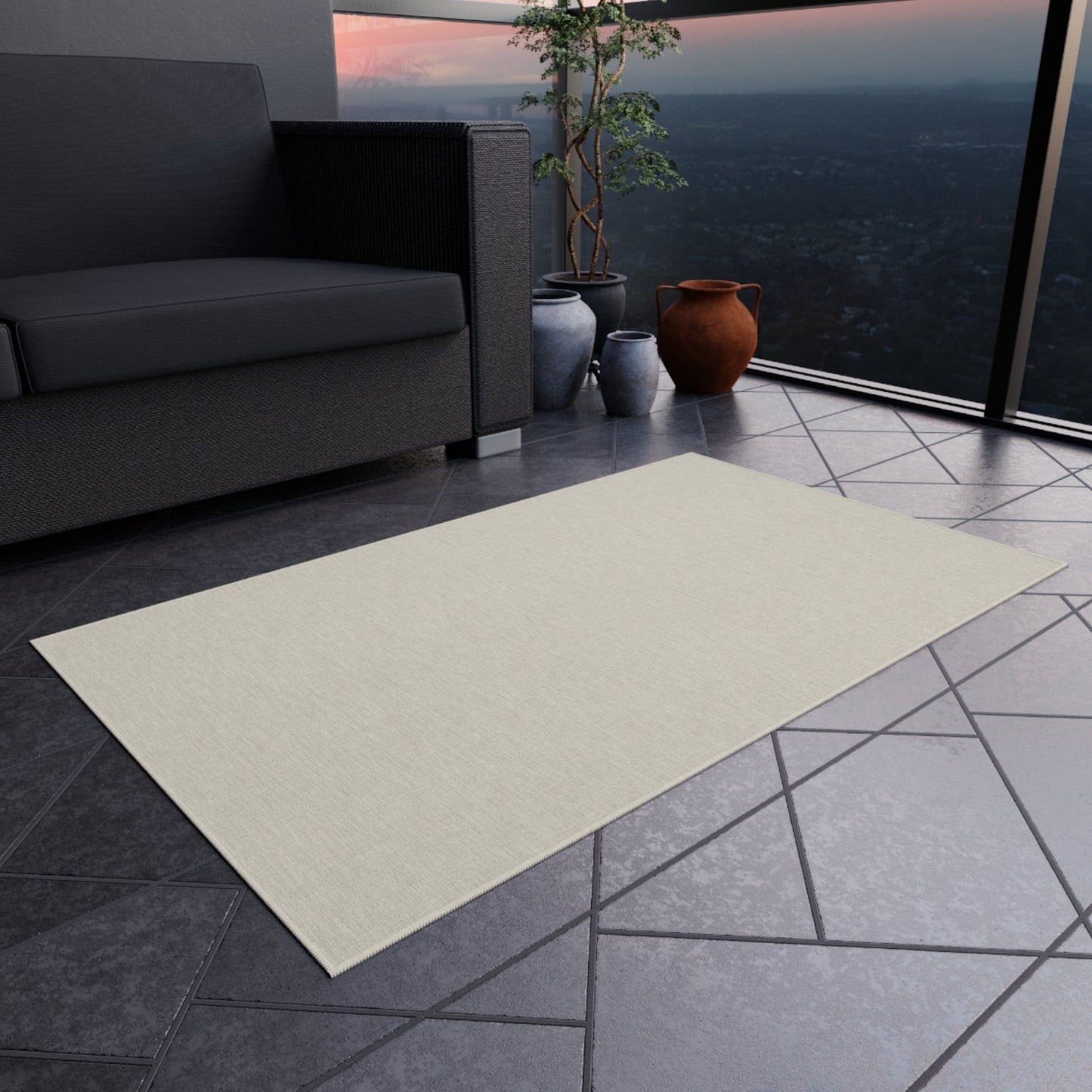 Linen Inspired Minimalist Rug