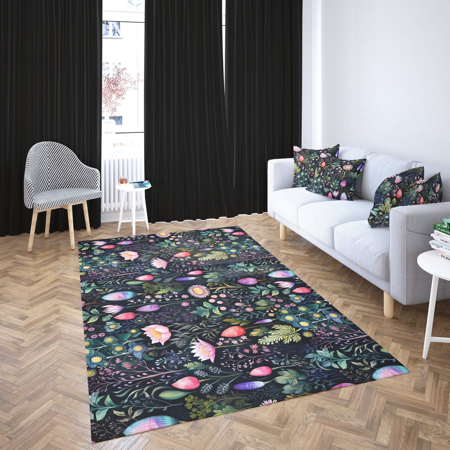 Abstract Wildflower Rug