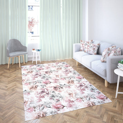 Pink Flower Rug