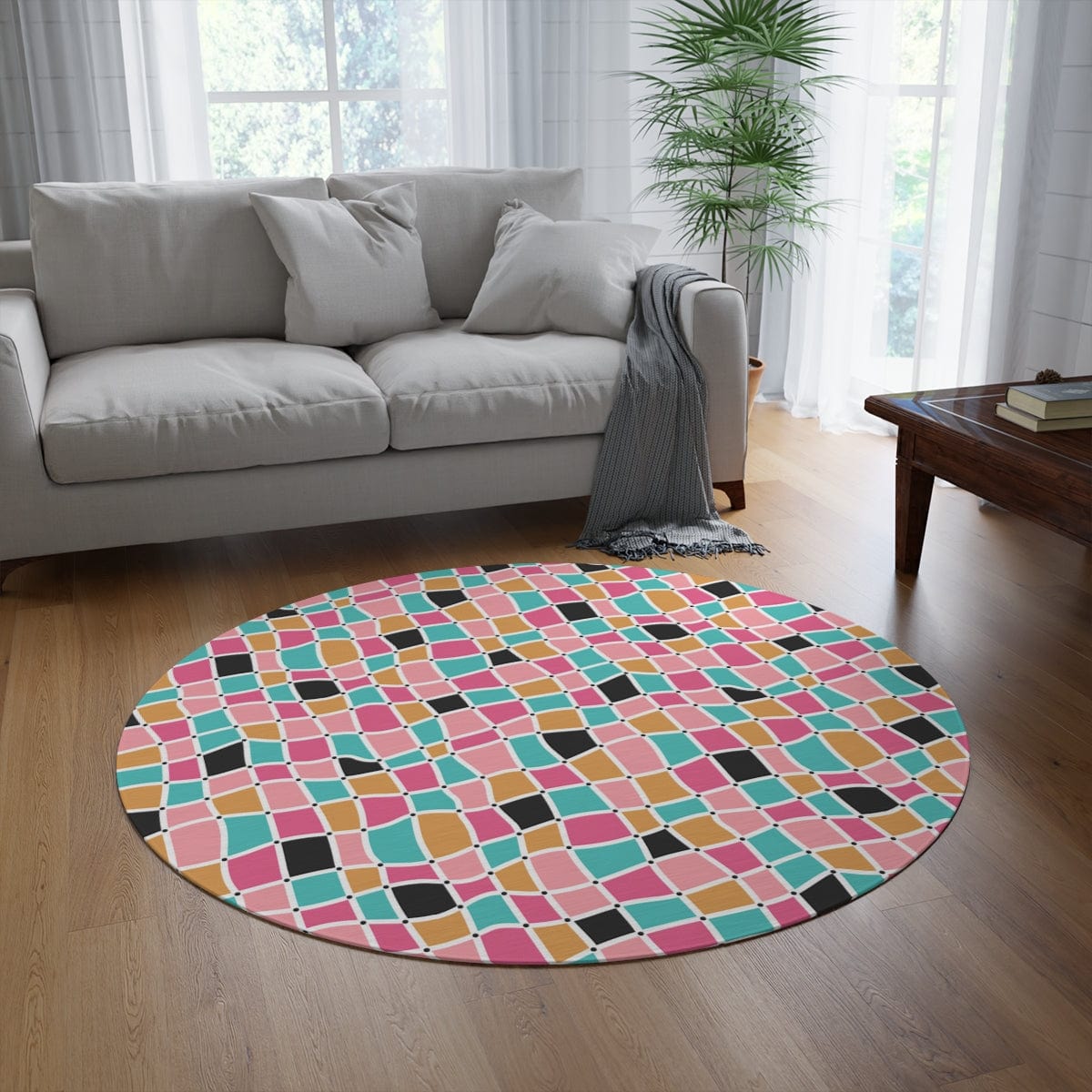 Retro Colorful Mosaic Rug