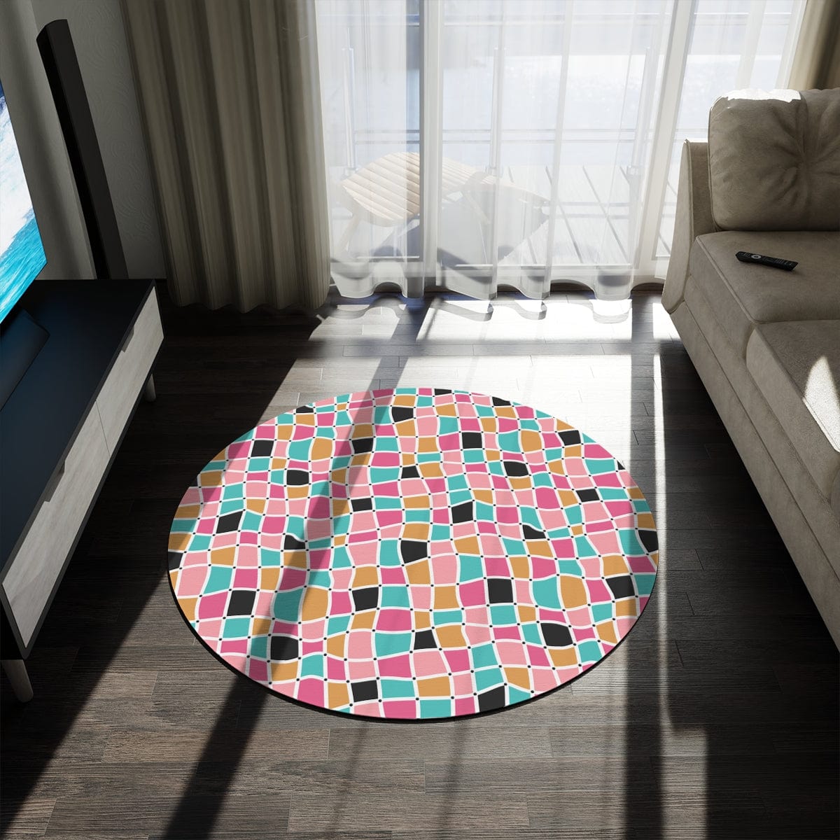 Retro Colorful Mosaic Rug