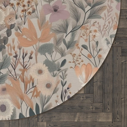 Whimsical Boho Flower Rug