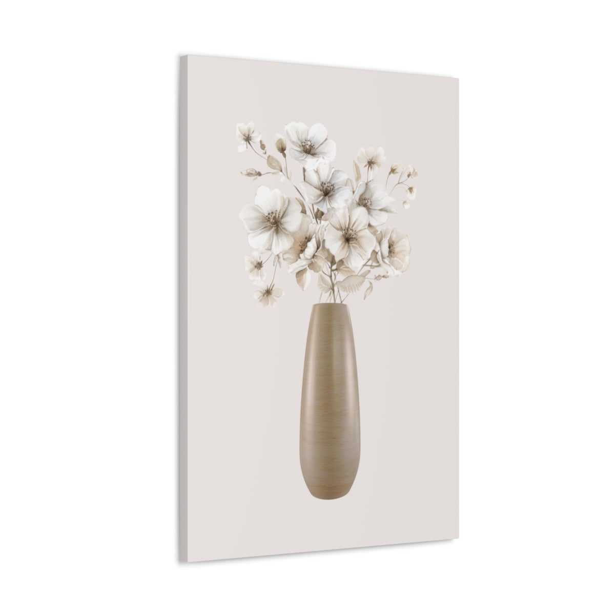 White Rustic Flower Wall Art