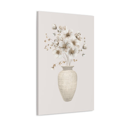 White Rustic Flower Wall Art