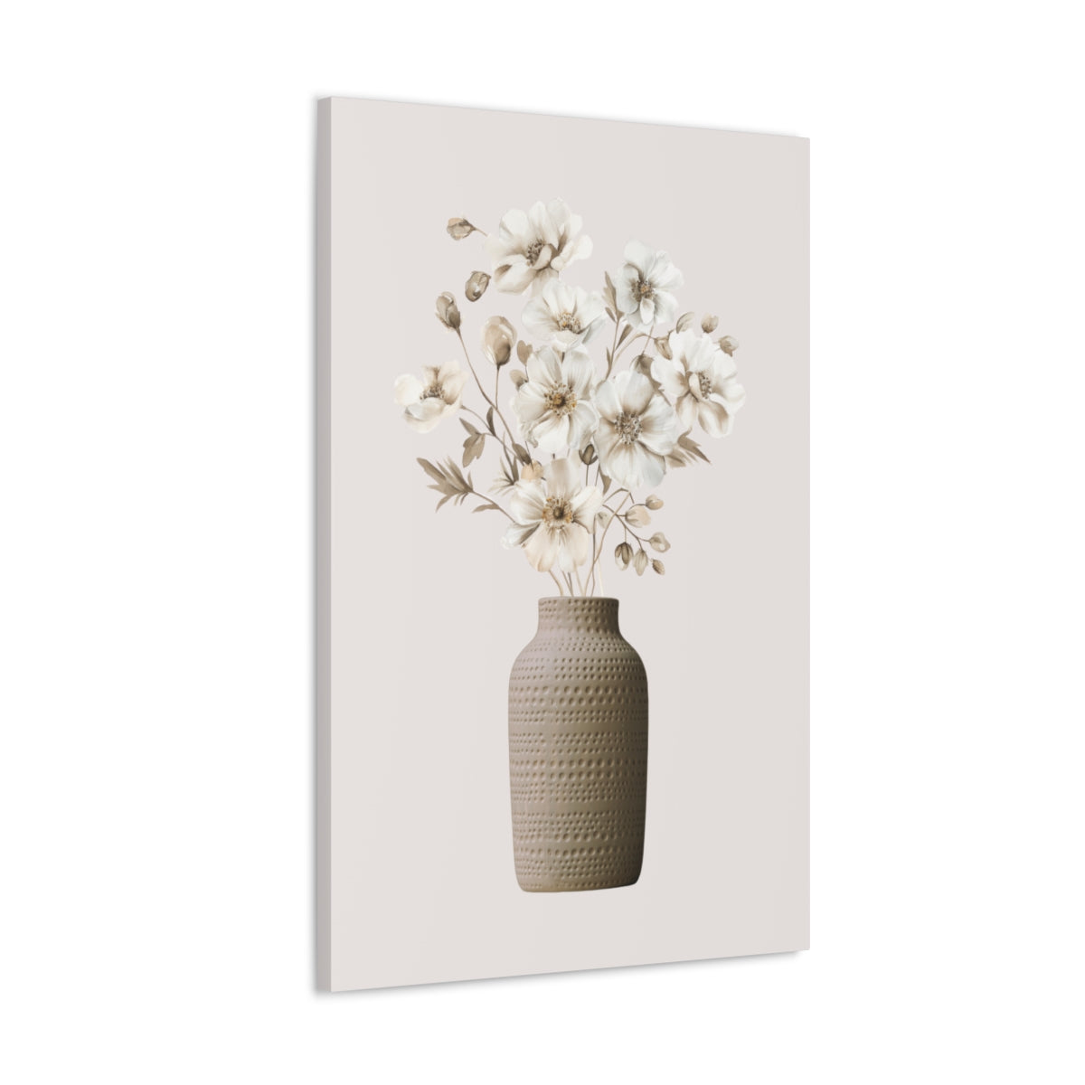 White Rustic Flower Wall Art