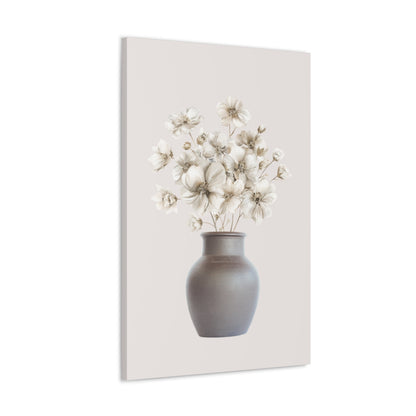 White Rustic Flower Wall Art