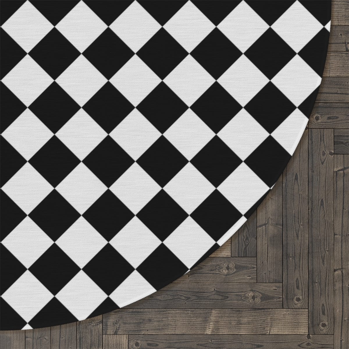 Black Checkered Rug