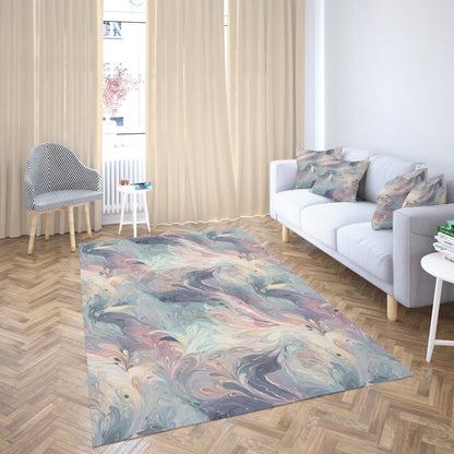 Cute Blue Abstract Rug