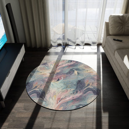 Cute Blue Abstract Rug