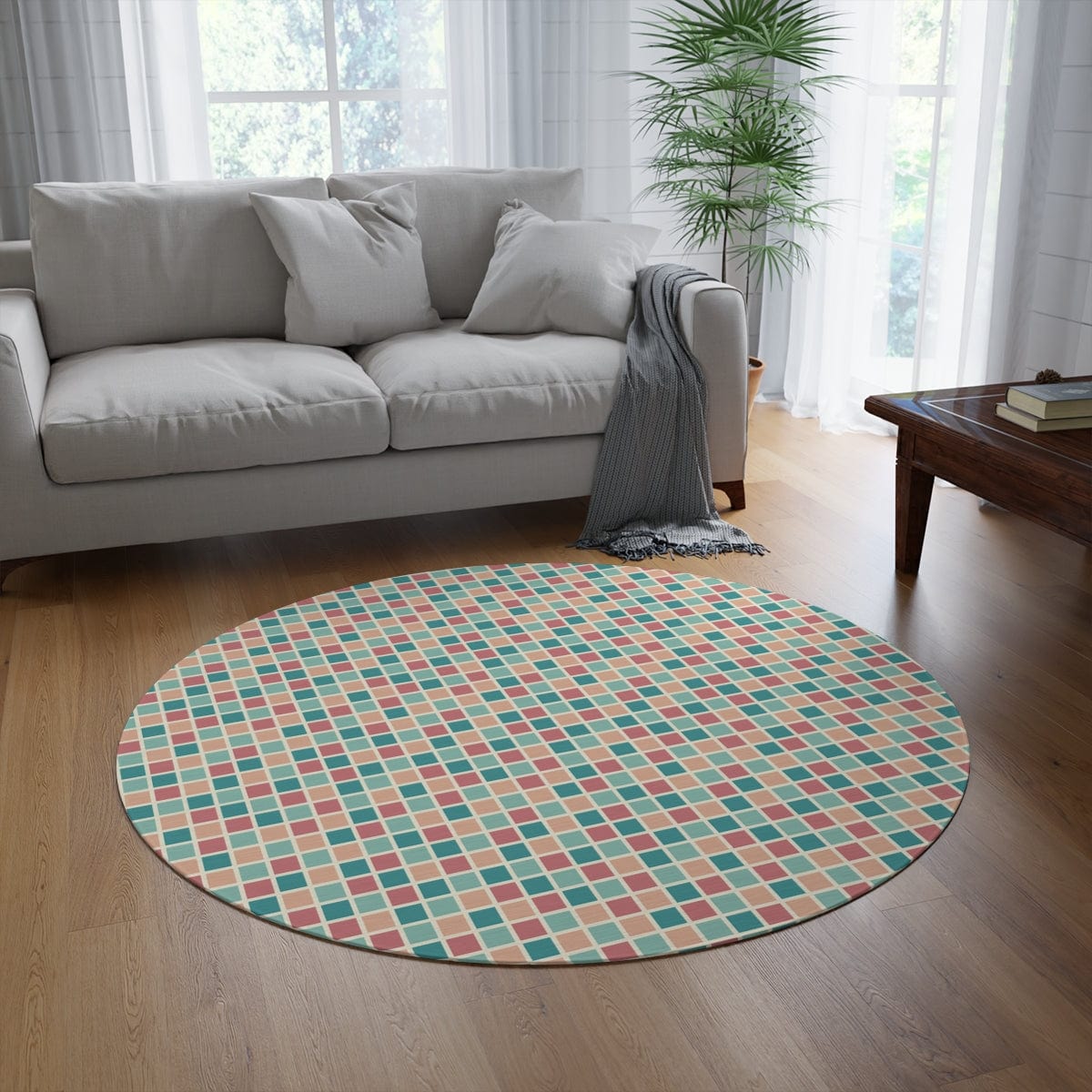 Colorful Checkered Rug