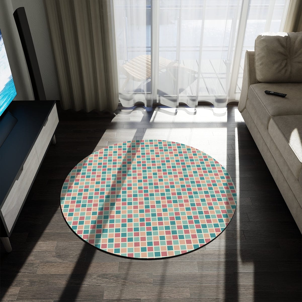 Colorful Checkered Rug