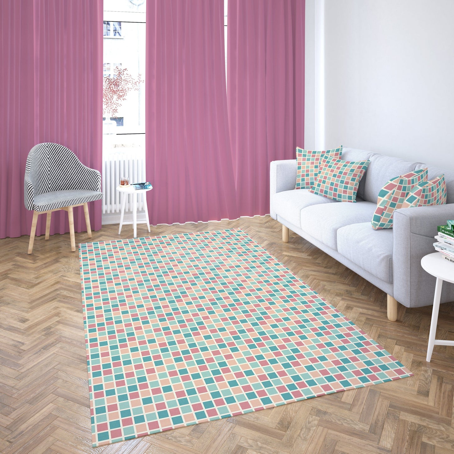 Colorful Checkered Rug