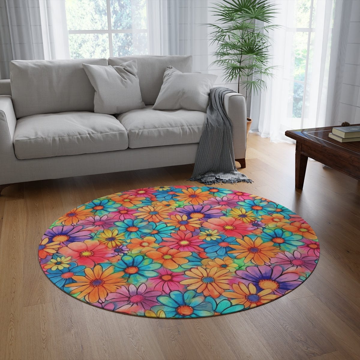 Colorful Flower Rug