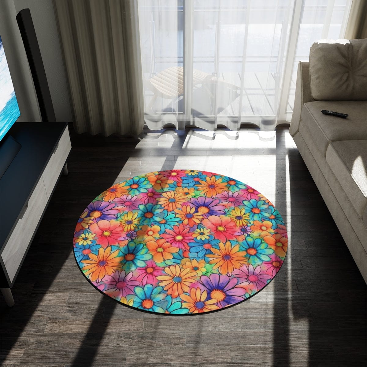 Colorful Flower Rug