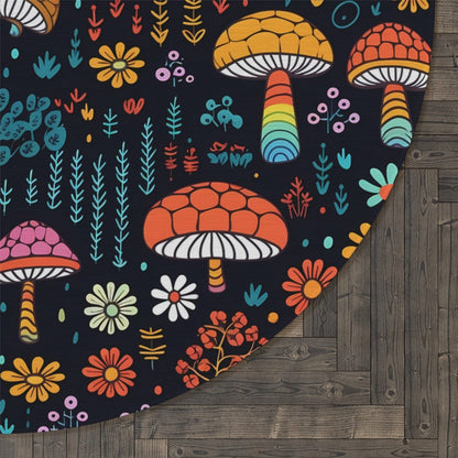 Colorful Mushroom Rug