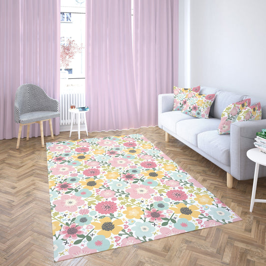 Cute Colorful Flower Rug