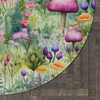 Cute Cottagecore Mushroom Rug