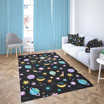 Cute Space Playroom Rug