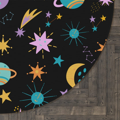 Cute Space Playroom Rug