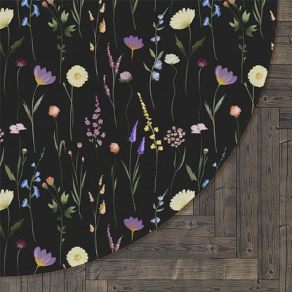 Colorful Dark Wildflower Rug