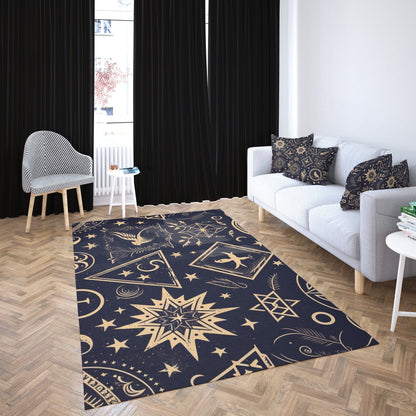 Navy Blue Celestial Rug