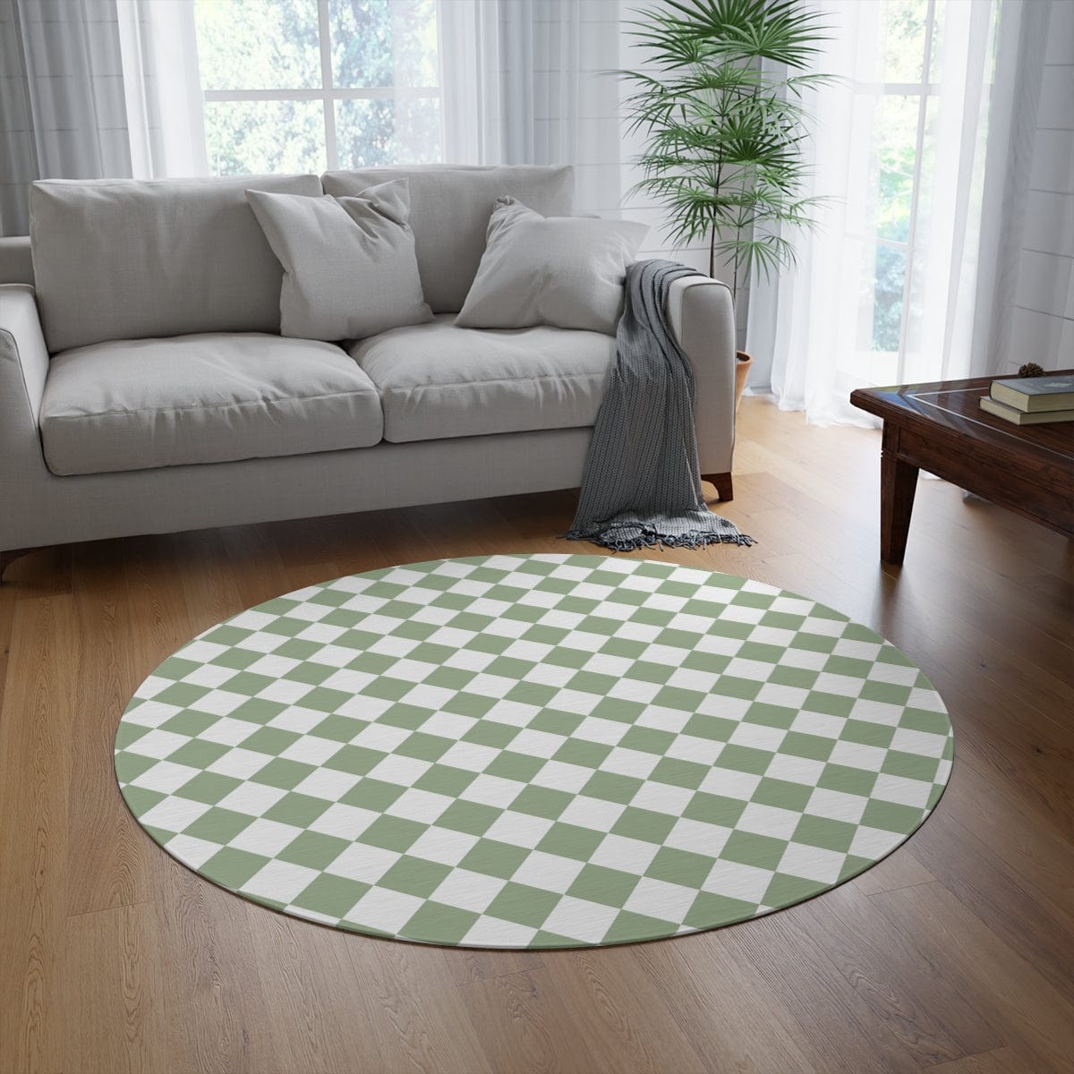 Green Checkered Rug