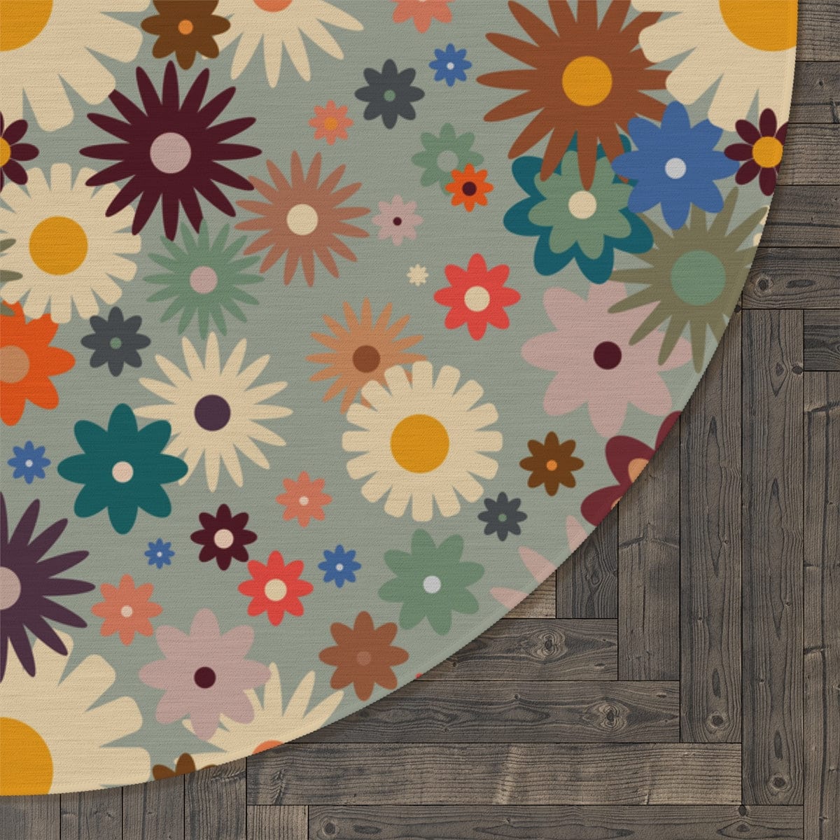 Hippie Daisy Floral Rug