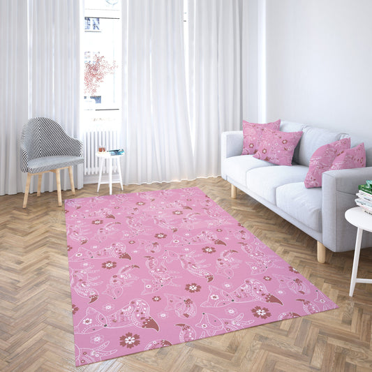 Pink Fox Nursery Rug