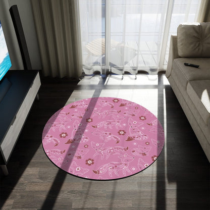 Pink Fox Nursery Rug