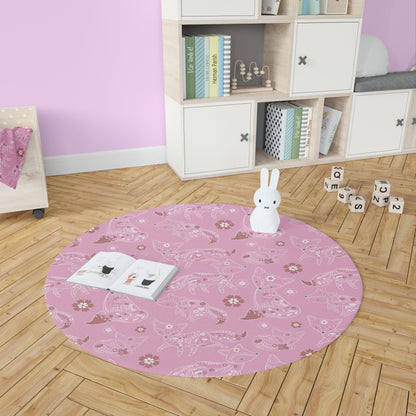 Pink Fox Nursery Rug